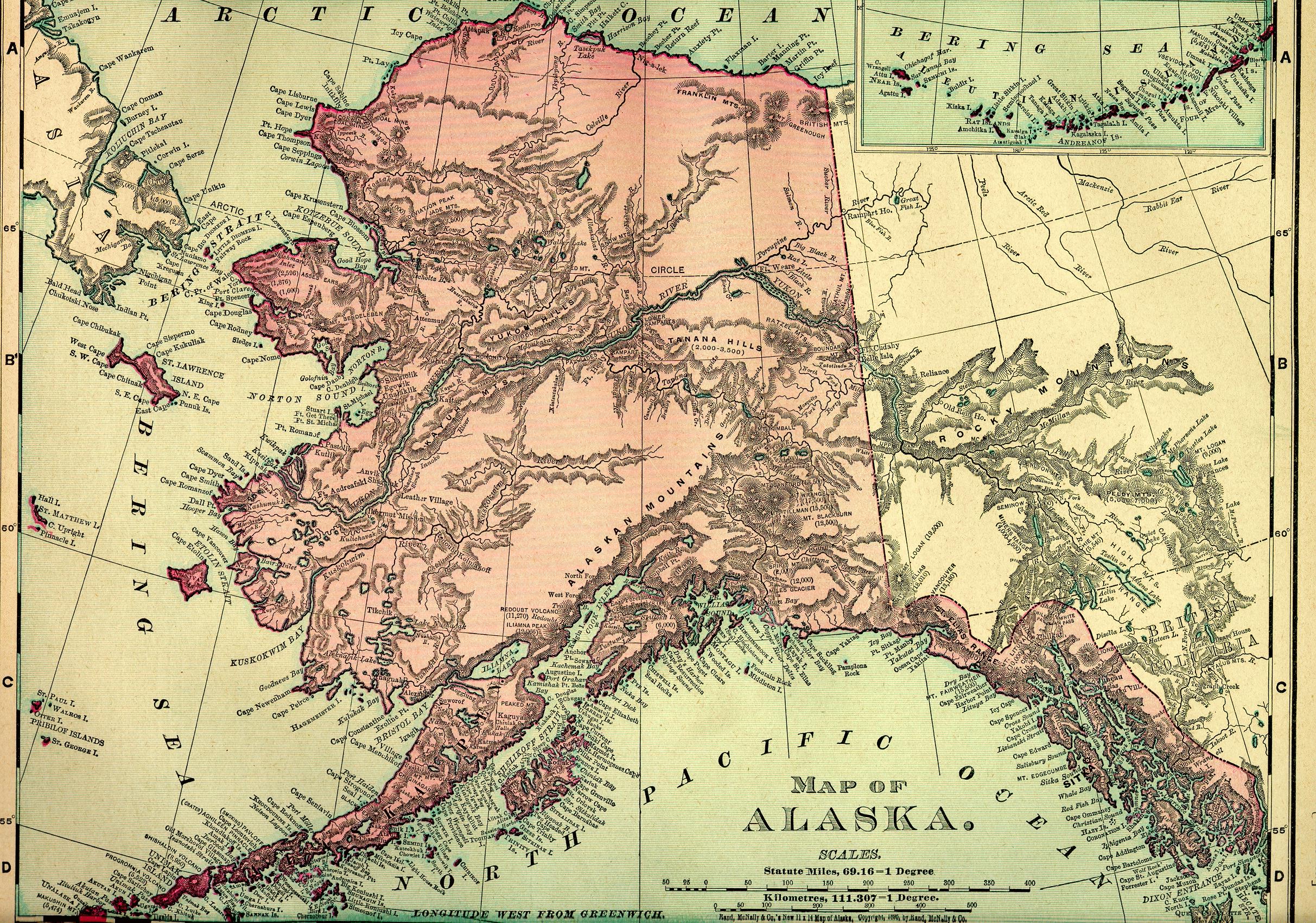 Alaska 1895 Map